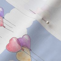 I Heart Balloons -Watercolor Illustration