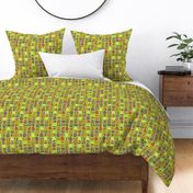 Geometric Shapes on Lime Green
