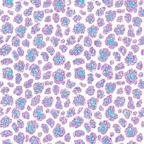 Petite cheetah purple/aqua glitter