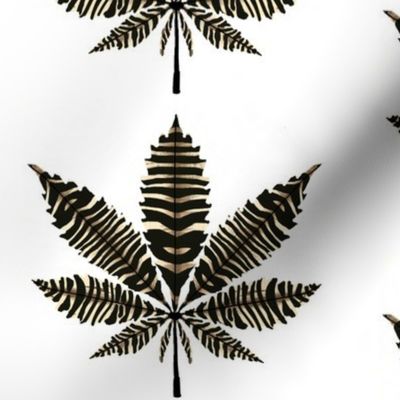 Zebra marijuana Leaf2 Medium Half-Drop