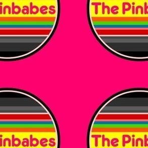 Pinbabes Pinball Team Club Pink Stripe Logo Patch Sticker