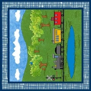 Train - 6x6" square  rotated