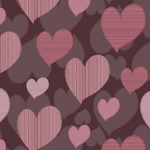 Texture hearts pattern