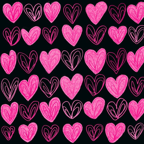 pink love hearts