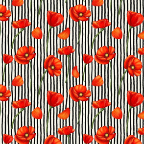 poppies and stripes