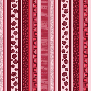 ethnic red stripes