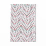 zig zag pink aqua gray coral