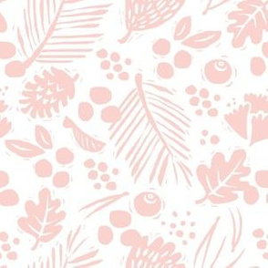 Botanical Baby Blush Pink and White