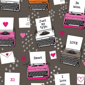Just My Type Valentines Typewriters