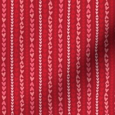Heart Stripes on Red 