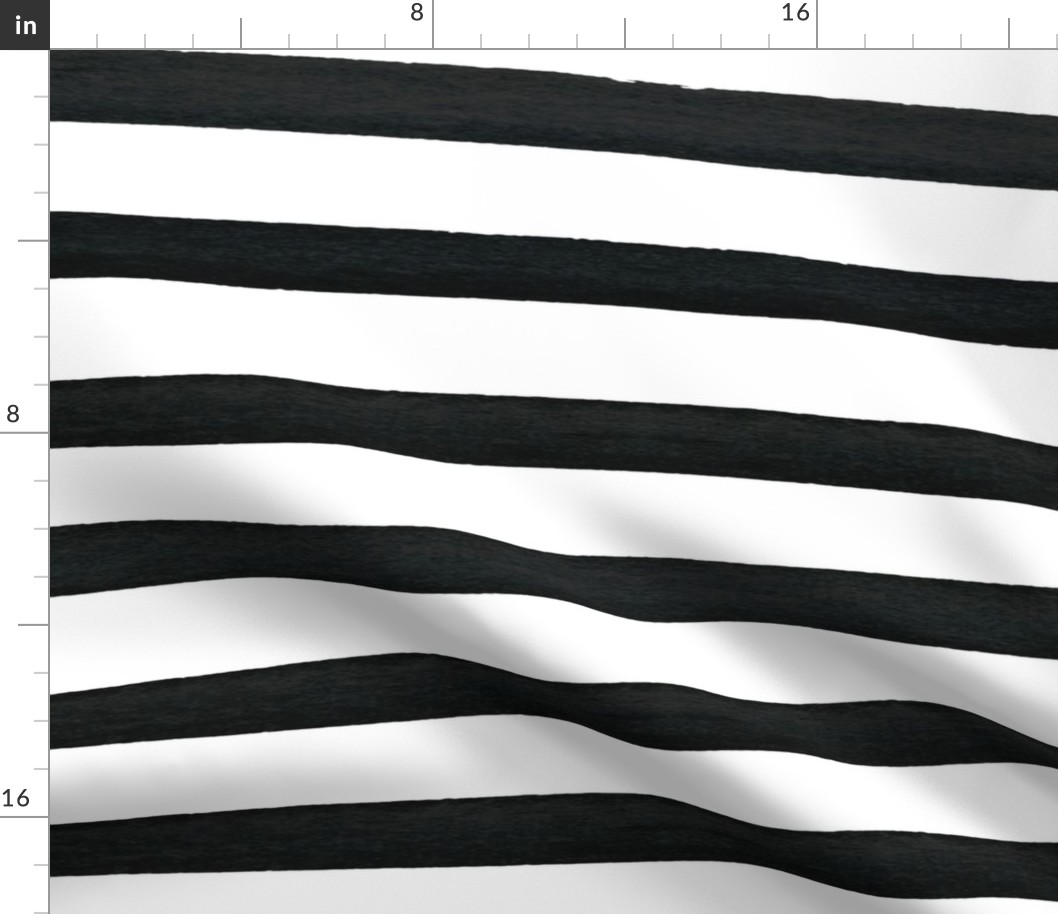 1.5” Painted Stripe - Black And white