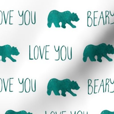 Love You Beary Much - Teal