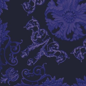 Navy Baroque Collage