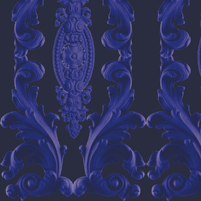 Navy Baroque Oblong