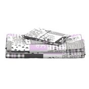 Let's Sleep under the stars//Purple/Grey - Wholecloth Cheater Quilt - Rotated