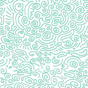 Sea Green Doodle Oodle