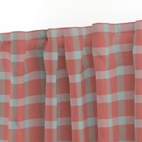 plaid-coral gray