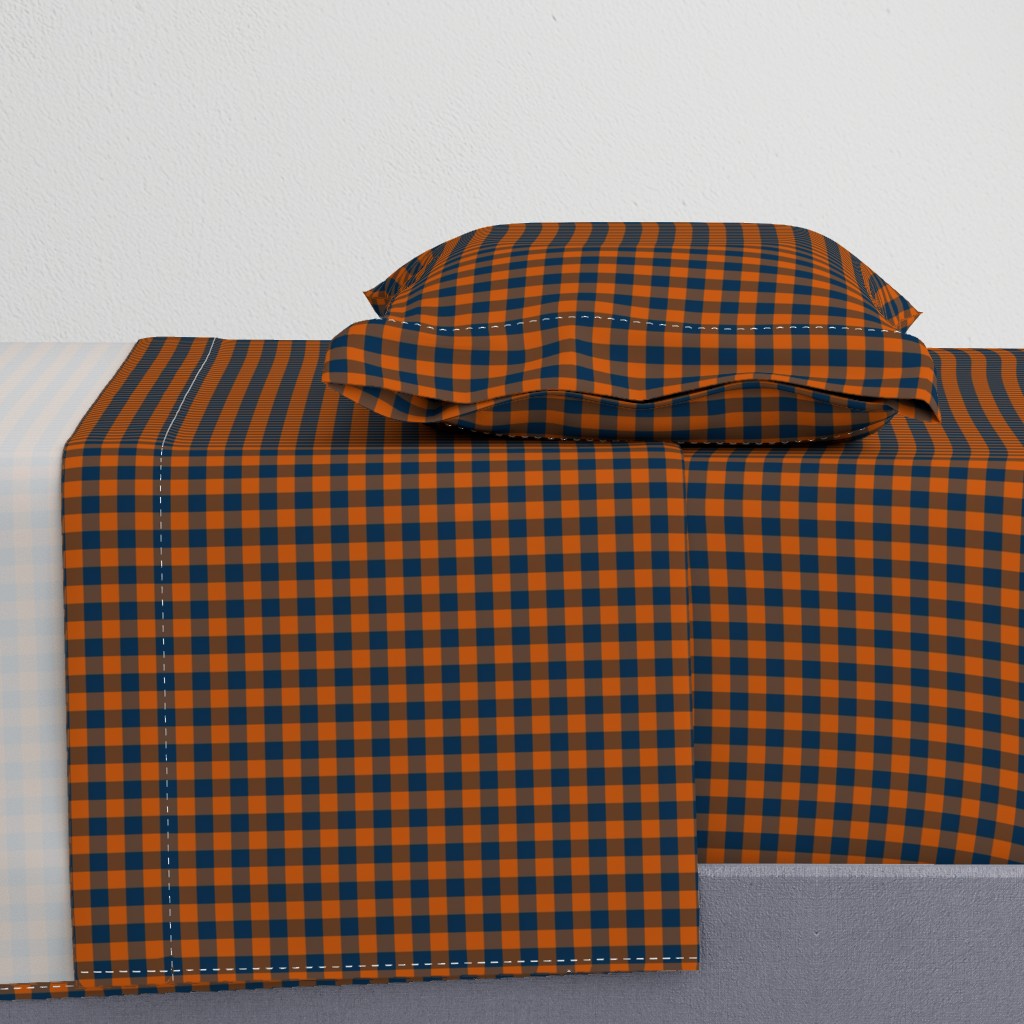 plaid camp orange navy