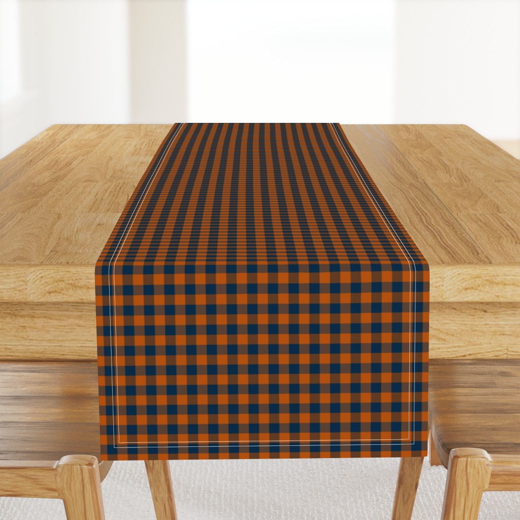 plaid camp orange navy