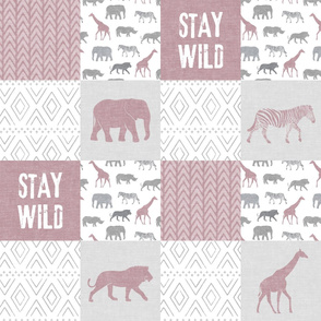 Stay Wild - Safari Wholecloth - Mauve