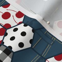 Rockabilly Cheater Hexie Quilt