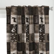 Adventure Awaits Quilt- Brown And Black - mountains