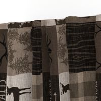 Adventure Awaits Quilt- Brown And Black - mountains