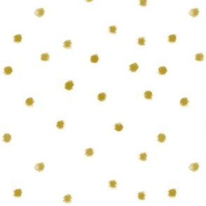 Paint Dots - mustard gold on white