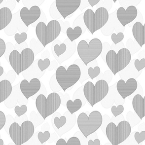 Texture Hearts Grey