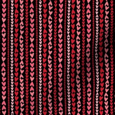 Heart Stripes on Black