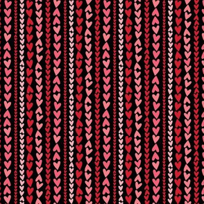 Heart Stripes on Black