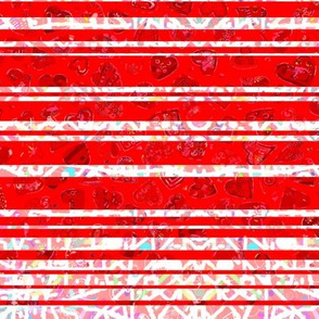 Valentines 2019: Skinny Horizontal Heart Stripes