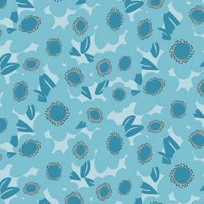 Light Blue Floral Jumbo