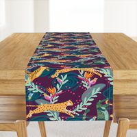 Modern, Cheetahs, tigers, alligators and birds for kids walls and bedding.