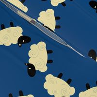 Bedtime Counting sheep - dark blue