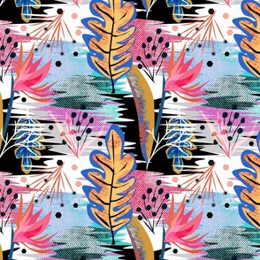 Abstract colorful tropical pattern.