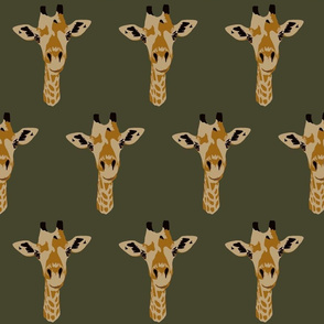 Geoffrey the giraffe in dark olive