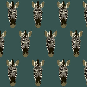 Zoe the zebra in deep teal (large)