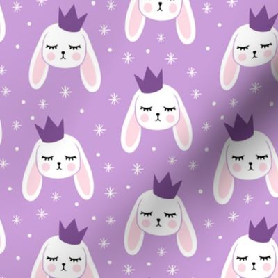 Bunny Princess - purple - easter spring rabbit bunnies LAD19