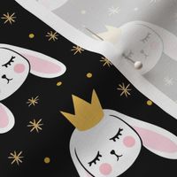 Bunny Princess - black - easter spring rabbit bunnies LAD19