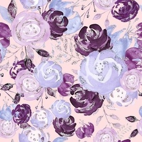 Purple floral explosion pink