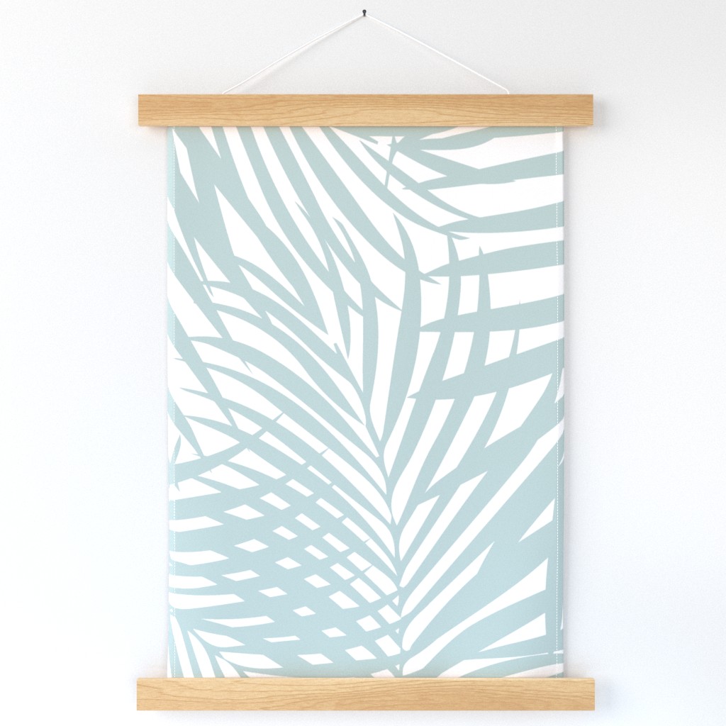 Fronds Palladian Blue b9cece on white