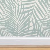 Fronds Palladian Blue on white