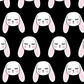 floppy eared bunny - easter / spring - bunnies - black LAD19