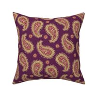 Yellow Paisley on Magenta