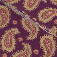 Yellow Paisley on Magenta