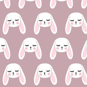 floppy eared bunny - easter / spring - bunnies - mauve LAD19