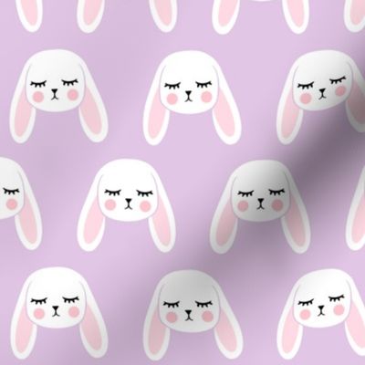 floppy eared bunny - easter / spring - bunnies - purple LAD19