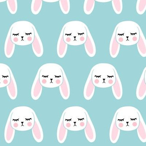 floppy eared bunny - easter / spring - bunnies - blue LAD19