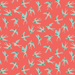 Swallows on Coral